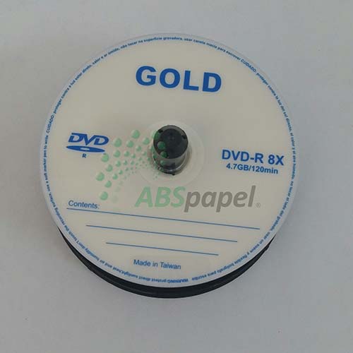 DISCO DVD-R GOLD  8X  4.7GB 120 MINUTOS  