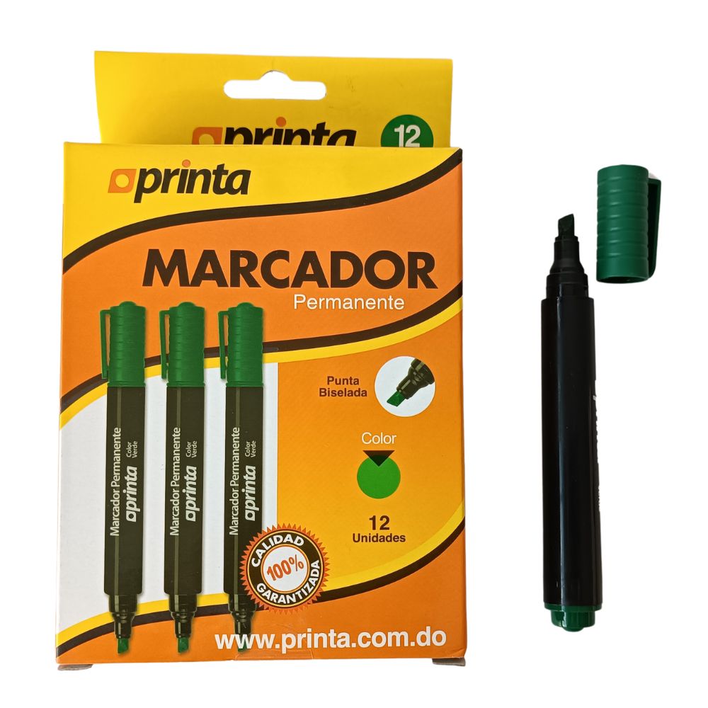 P0088, VERDE PRINTA PUNTA GRUESA