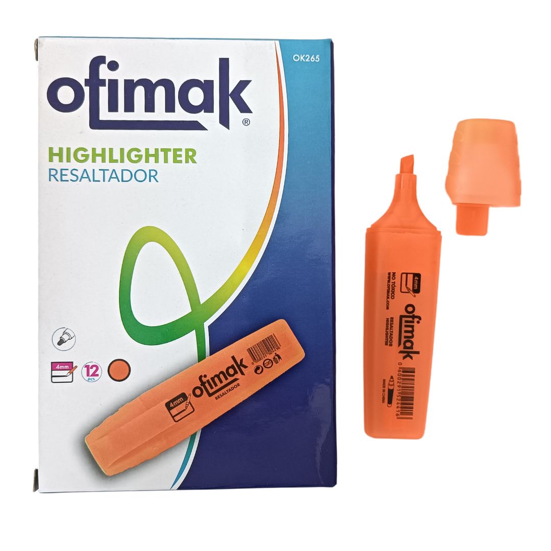 P1446, RESALTADOR CUADRADO MARANJA