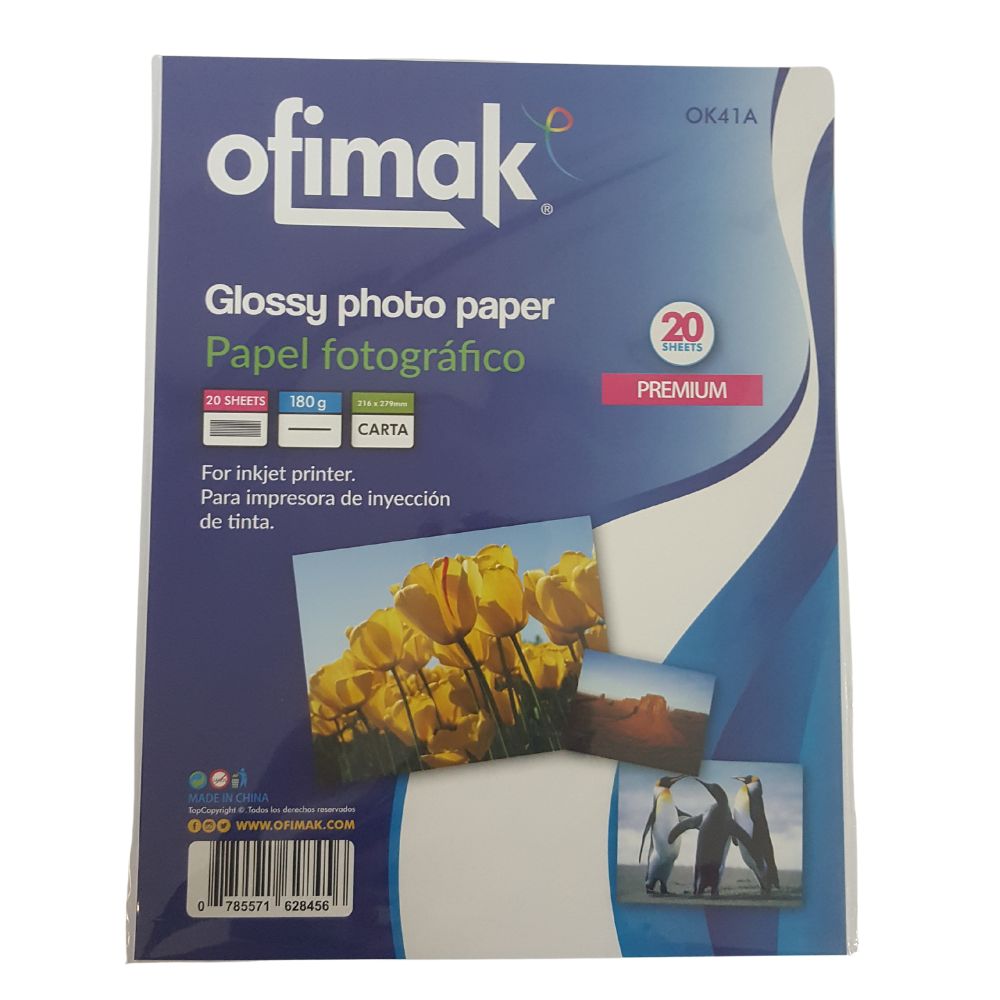 P2447, PAPEL FOTOGRAFICO OFIMAK 180GR