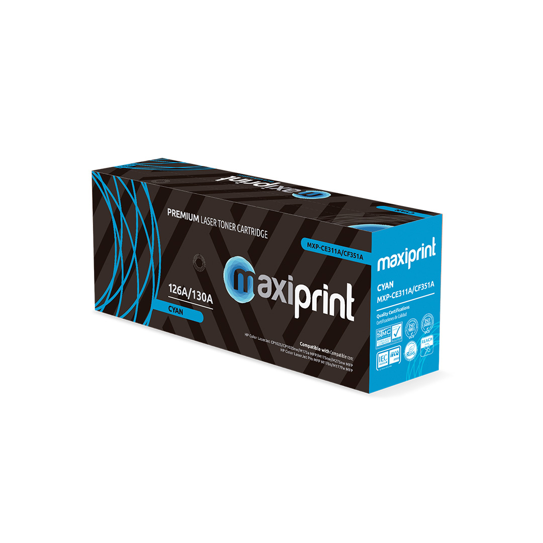 P2828 TONER MAXIPRINT CYAN 126A 130A CP1025 M175 CE311A CF351A 1080x1080