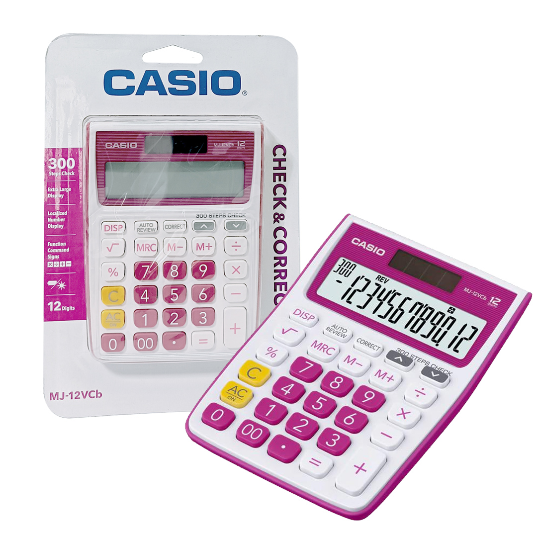 P2831 CALCULADORA CASIO 12 DIG. ROSADA MJ12VCbRD 1080x1080