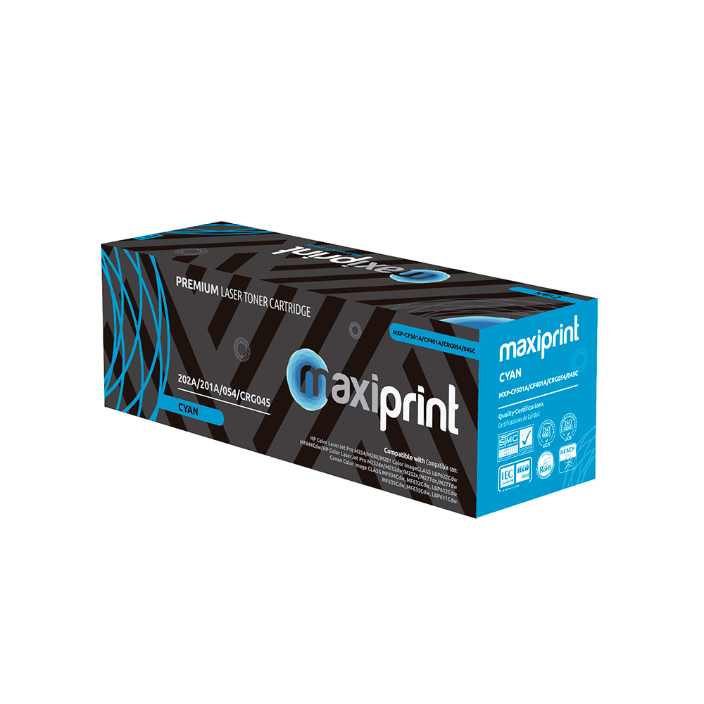 P2486 TONER MAXIPRINT 202A CF400A CF500A CRG045 CRG054 CYAN