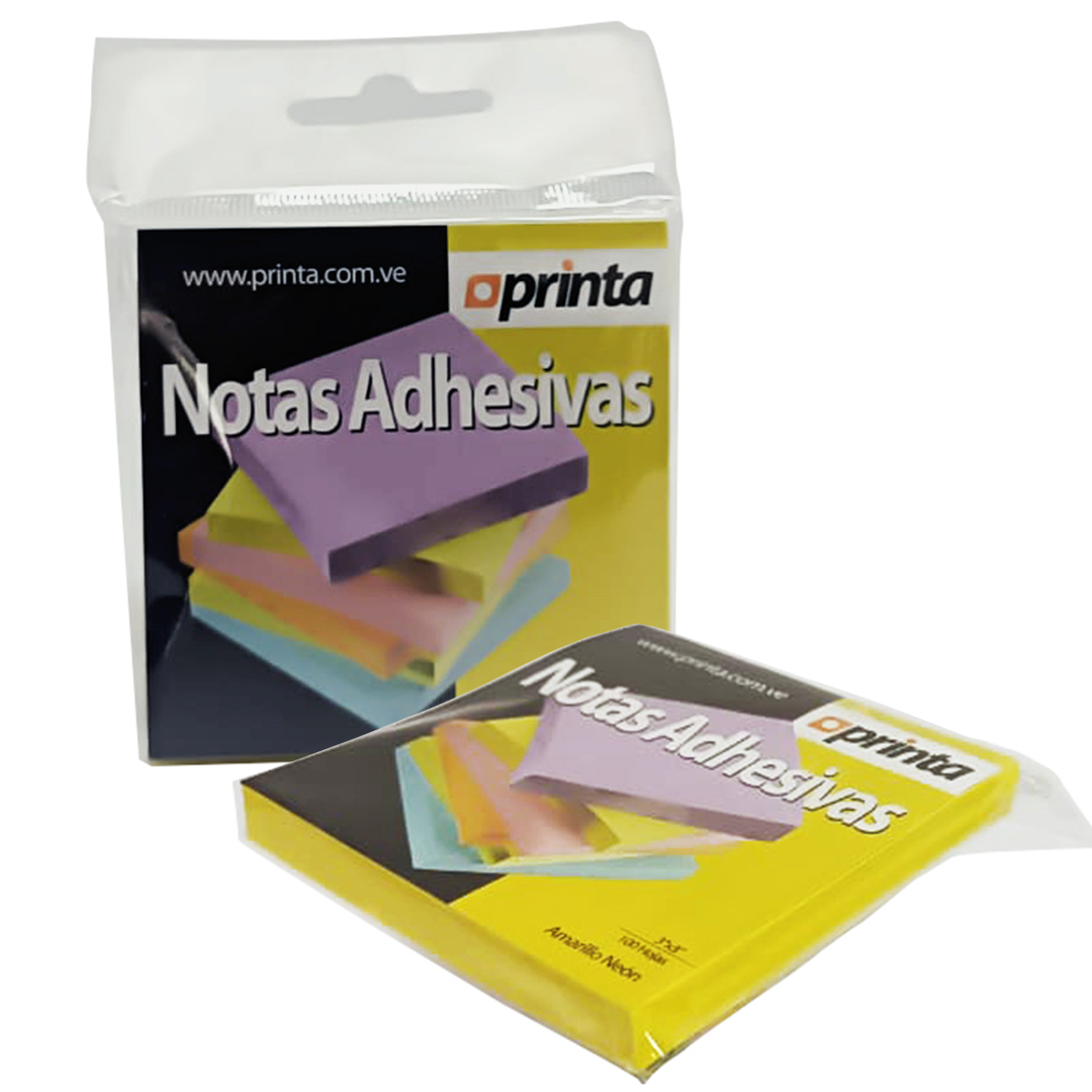 P2654 NOTAS AUTOADHSIV 3X3 100H PRINTA AMARILLA NEON 1080x1080