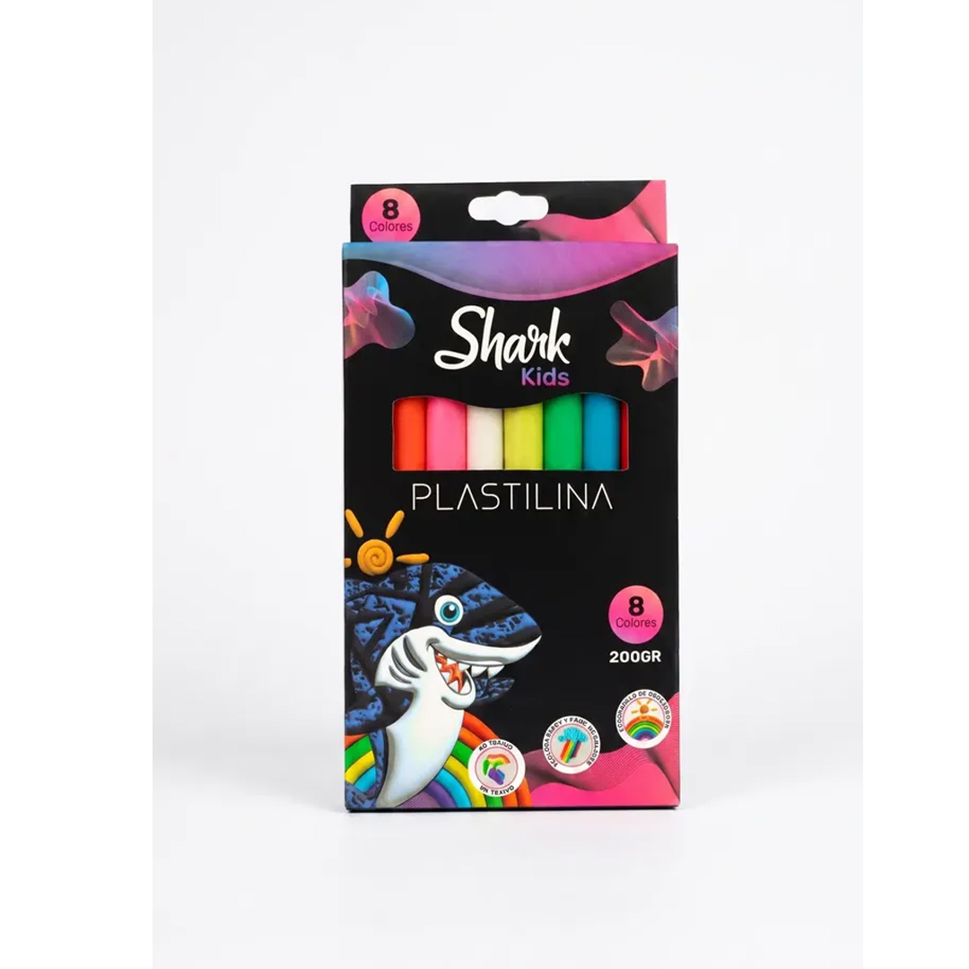 P2283 PLASTILINA 8 COLORES SHARK KIDS 1080x1080